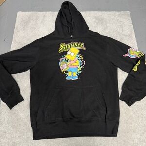 The Simpsons BART Simpson Squishee Black Hoodie Licensed Sweatshirt Size Medium